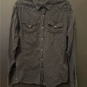 Affliction Charcoal Button Down Shirt